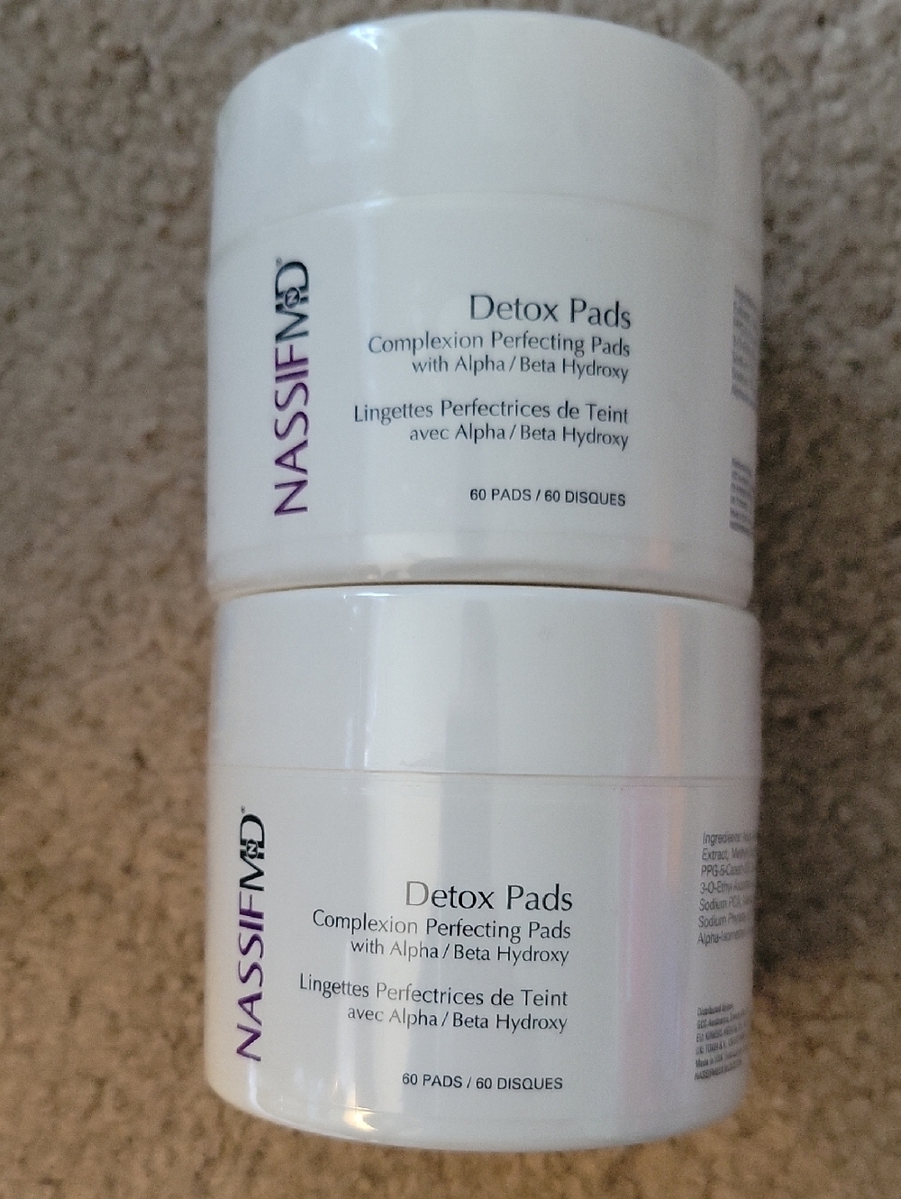 Set of 2 NASSIFMD Detox Pads - Complexion Perfecting Pads New & Sealed
